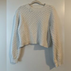 Jessica Simpson Cream Textured Knit Sweater